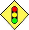 Light Signals Ahead road sign