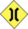 Narrow Bridge or Culvert Ahead road sign