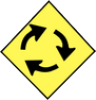 Roundabout Ahead road sign