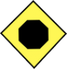 Stop Ahead road sign