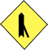 Traffic From Right Merges Ahead road sign