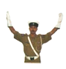 All Traffic to Stop hand signal