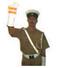 Traffic From the Front to Proceed hand signal