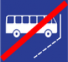 Bus Only Lane Ends road sign
