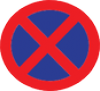 No Parking and Standing road sign