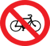 Road Closed for Cycles road sign