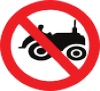 Road Closed for Power Driven Agricultural Vehicles road sign