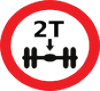 Weight Limit on One Axle road sign