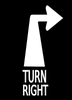 Compulsory Right Turn road marking