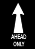 Compulsory Straight Ahead road marking